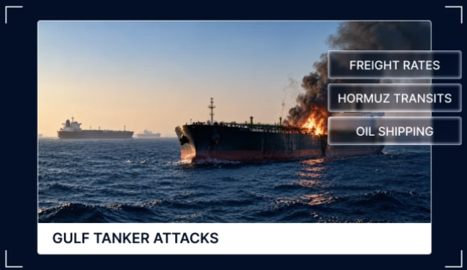 Tanker Attacks Spread Beyond the Strait of Hormuz as Gulf Freight Costs Soar