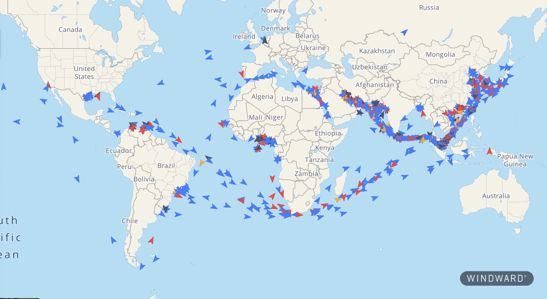 Global VLCC positions, 8 Oct 2026
